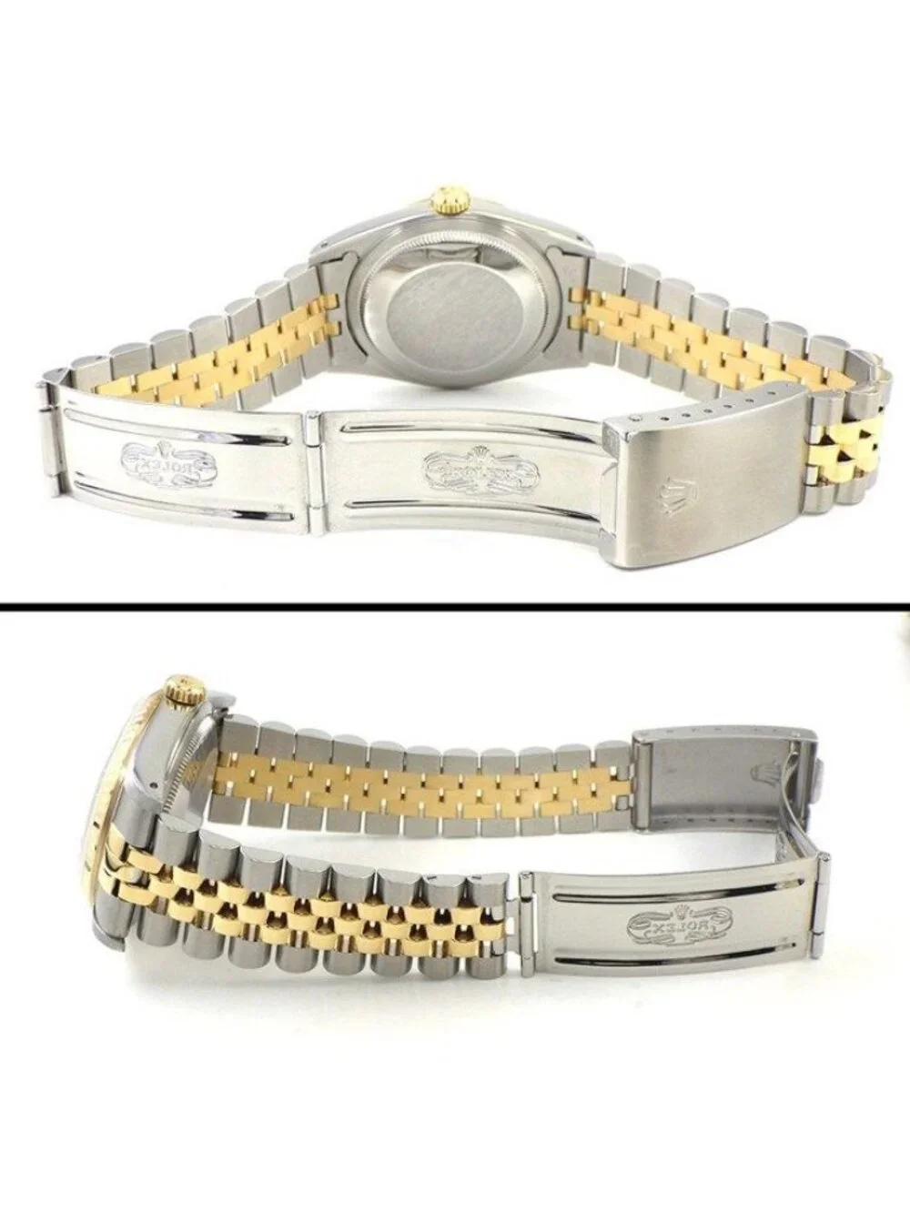 Rolex Watch Datejust L Number 1989 White Dial Full Ted Bezel Jubilee Bracelet